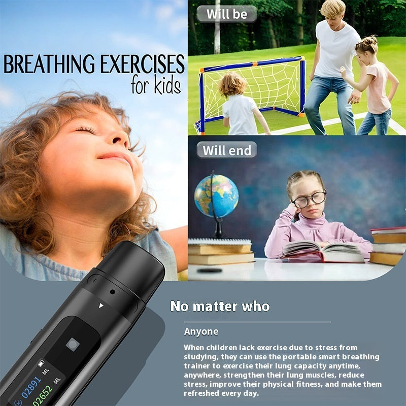 Portable Electronic Respiratory Trainer Lung Muscle Training