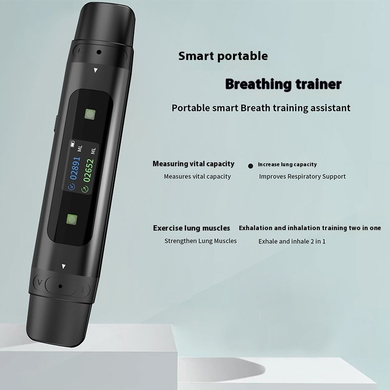 Portable Electronic Respiratory Trainer Lung Muscle Training