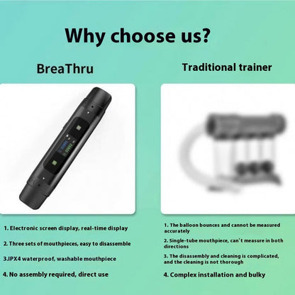 Portable Electronic Respiratory Trainer Lung Muscle Training