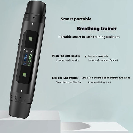 Portable Electronic Respiratory Trainer Lung Muscle Training
